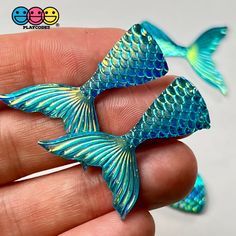 Mermaid Tail Aqua Blue Iridescent Color Shift Flatback Charms Cabochons Fish Decoden 10 Pcs Charm Slime Supplies, Slimes Supplies, Iridescent Color, Hanger Design, Fake Bake, Decor Display, Mermaid Tail, Craft Items, Aqua Blue