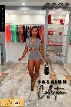 V-neck Drawstring Crop Tops Bodycon Shorts Suit Trendy Stretch V-neck Sets, Trendy V-neck Sets For Night Out, Short Suit, Drawstring Shorts, Product Name, Shorts Set, 1 Million, Short Sets