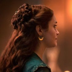 Alicent Hightower Hairstyle, Alicent Aesthetic, Alicent Hightower Hair, House Hightower, Margery Tyrell, Medieval Hair, Historical Hairstyles, Medieval Hairstyles, Alicent Hightower