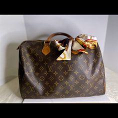 Authentic Lv Bag In Great Shape! Luxury Monogram Canvas Bag, Travel Bags With Monogram Print And Double Handle, Travel Bag With Monogram Print And Double Handle, Travel Tote Bag With Monogram Print, Monogram Canvas Tote Bag With Monogram Print, Monogram Print Canvas Bag For Shopping, Monogram Canvas Bag For Shopping, Monogram Print Bags For Shopping, Monogram Print Shopping Bag In Monogram Canvas