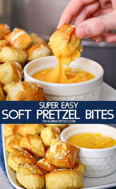 this super easy soft pretzel bites recipe is the perfect appetizer for any party