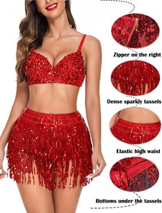 100% Polyester Zipper closure Hand Wash Only Material???4%Polyester fabric. 6% Spandex fabric. The tassel sequin skirts are made of PVC shiny sequins. sequins not easy to fall and fade. have a inner shorts inside. Consisting of various strands of sequins. this halloween costume tassel dance skirt is able to reflect any light that shines on its surface. make you eye-catching and sexy. Shiny design?????ooThese high waisted booty shorts have beautiful sequins all over. a 4-layered sequin design mak