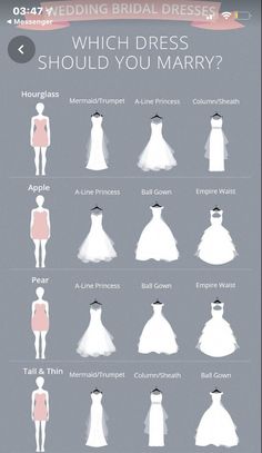 the wedding dress guide for which bride should you marry? infographical poster by