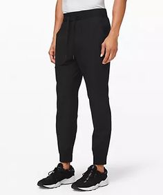 ABC Jogger Shorter Length *Warpstreme Online Only | Men's Joggers | lululemon Black Breathable Sporty Joggers, Black Breathable Sportswear Joggers, Black Joggers Men, Black 4-way Stretch Joggers For Jogging, Black 4-way Stretch Functional Joggers, Sweat Joggers, Mens Joggers, Jogger Shorts, Mens Shorts