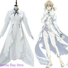 (eBay) Violet Evergarden: Eternity and the Auto Memories Doll Cosplay Outfit Costume Violet Evergarden Eternity And The Auto Memories Doll, Violet Evergarden Wedding, White Anime Print Cosplay Costume, White Anime Print Costumes For Cosplay Events, White Anime Print Costumes For Cosplay, Themed White Anime Print Costume, White Themed Costume For Fantasy Events, White Themed Costumes For Fantasy Events, Themed White Costumes For Fantasy Events