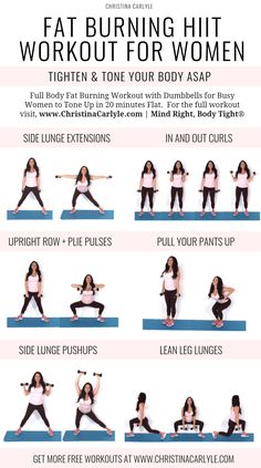 Hiit Workout Low Impact, Full Body Fat Burning Workout, Hit Workout, Christina Carlyle, 20 Minute Hiit Workout, Hiit Workout Videos, Full Body Workouts, Workout For Women, Circuit Training