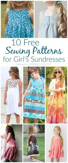 the top ten free sewing patterns for girls'sundresses