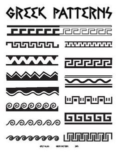 some type of pattern that is in the style of greek or roman letters and numbers