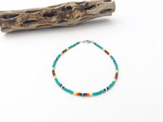 Seed bead anklet, boho anklet, southwestern anklet, festival anklet, desert anklet, tribal beaded anklet, festival anklet, native american by DesertWeaves on Etsy https://www.etsy.com/listing/579407497/seed-bead-anklet-boho-anklet Handmade Heishi Bead Anklets, Turquoise Anklets With Tiny Beads For Festival, Turquoise Beaded Anklets For Festival, Bohemian Green Anklets With Tiny Beads, Bohemian Tiny Beads Anklets For Festival, Turquoise Beaded Festival Anklets, Bohemian Festival Anklets With Tiny Beads, Southwestern Colorful Beads Jewelry For Summer, Southwestern Colorful Beaded Summer Jewelry