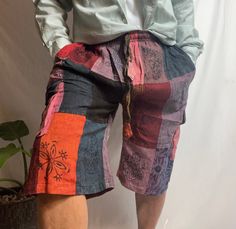 Hippie Shorts, Shorts Cotton, Natural Dye, Shorts With Pockets, Natural Dyes, Cotton Shorts, Cargo Shorts, Capsule Wardrobe, Nepal