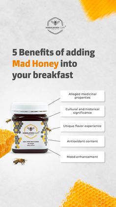 5 Benefits of adding Mad Honey to your breakfast🍯 |breakfastideas |honey Mad Honey, Honey Skin Care, Honey Skin, Mood Enhancers, Post Ideas, Word Of The Day, Website Design