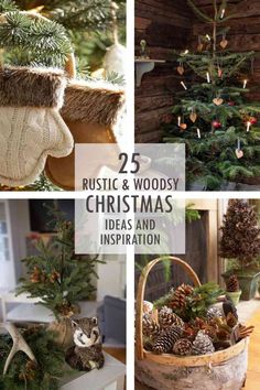 rustic and woody christmas ideas and inspiration