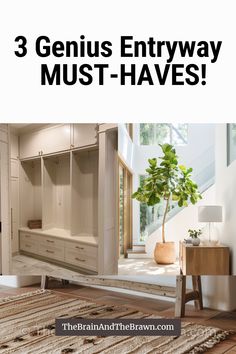 Looking for clever entryway ideas from small to large? You're 100% in the right place! Whether it's an organized entry by your front door or through a mudroom with shoe storage, see the 3 must-have steps!