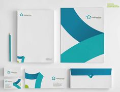 the stationery is clean and ready to be used for your company's branding