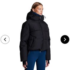 Nwt. Sizes X-Small And Medium Available. Runs True To Size. Pair This Crowd Favorite With Any Ski Suit Or Ski Pant For Flawless Alpine Fashion. Fast Shipping! Are You In A Time Crunch For A Ski Trip?? You Can Request Same Day Shipping From Me. Send Me A Message. I Can Drop It Off At The Post Office Same Day As Long As You Place Your Oder By Noon! Bundle Ski Items From My Closet! I Have Lots Of Ski Items Listed In My Closet From Goldbergh, Cordova, Perfect Moment, Jetset, Moon Boots And Bogner. - Black Puffer Jacket With Adjustable Hood, Modern Black Puffer Jacket For Cold Weather, Black Modern Puffer Jacket For Cold Weather, Modern Black Outerwear With Drawstring Hood, Black Puffer Jacket With Double-lined Hood For Winter Sports, Black Sporty Puffer Jacket With Detachable Hood, Modern Black Hooded Jacket With Detachable Hood, Modern Black Puffer Jacket For Fall, Fitted Black Outerwear For Winter Sports