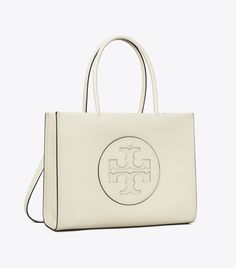 Small Ella Bio Tote: Women's Designer Tote Bags | Tory Burch Chic Tan Tote Satchel, Medium Satchel With Top Carry Handle, Medium On-the-go Shoulder Bag, Tan Tote Satchel For On-the-go, Tan Top Handle Satchel For On-the-go, Tan Shoulder Bag With Top Carry Handle, Modern Tan Tote Satchel, Ella Tote, Designer Tote Bags