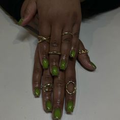 Miata Nails | DMV Nail Tech 🧚‍♂️ | decided to switch up the aura nail colors and…🤩🫒 - - #auranails #airbrushnails #shorties #funnails #photooftheday #airbrushart #greennails | Instagram One Nail Design Ideas, Green Overlay Nails, August Square Nails, Neo Soul Nails, Short Earthy Nails, Natural Green Nails, Green Nails Black Women, Aura Nails Green, Short Green Nails Ideas