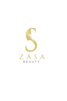 the logo for zasa beauty, which is designed to look like a woman's face