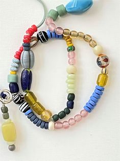 A Boho Style Necklace Comprised of Differing Hand Made Glass Beads in a Mix of Colours, With a Pendant of Feature Stone and Glass Beads. - Etsy Boho Style Necklaces, Boho Fashion, Color Mixing, Glass Beads, Beaded Necklace, Beads, Stone, Pendant, Glass