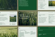 the brochure is designed to look like it has many different types of crops