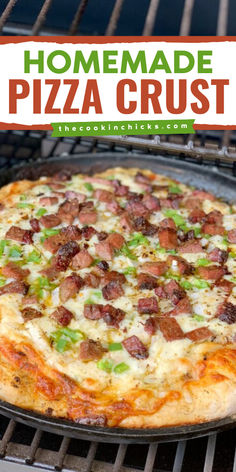 This best homemade pizza crust is perfect for your list of Memorial Day party food! It's a quick and easy pizza crust recipe that has five ingredients only. So simple to make, so skip ordering out and make this at home with the toppings you love! Pizza Crust Quick, Easy Pizza Crust Recipe, Homemade Pizza Crust Easy, Pizza Crust Recipe Easy, Cast Iron Pizza Pan, Easy Pizza Crust, 4th July Food