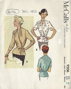 a woman's blouse and top sewing pattern