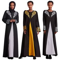 Premium Quality Ramadan Muslim Women Abaya Maxi Dress Dubai Party Kaftan Loose Jilbab Moroccan, Stunning Womens Dresses Long Abaya For Eid, Eid Long Maxi Dress, Long Sleeve Agbada For Eid Party, Eid Party Tunic Maxi Dress, Bohemian Long Sleeve Thobe For Party, Dubai Party, Muslim Dress Abaya, Caftan Moroccan, Women Abaya