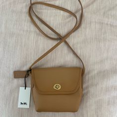 Perfect Condition. Never Been Used. Coach Beige Bag With Snap Closure, Beige Coach Bag With Snap Closure, Coach Vintage Handbags, Coach Mini Purse, Coach Coin Purse, Patent Leather Bag, Pink Sand, Black Leather Bags, Hanging Bag