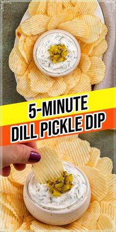 an image of the top five minute dill pickle dip recipe