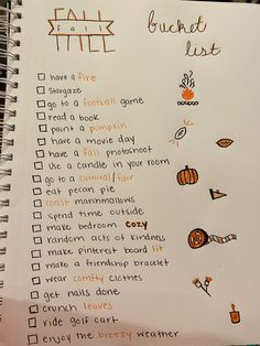 a notepad with writing on it that says fall is the best time to write