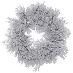 a wreath made out of snow flakes on a white background with space for text