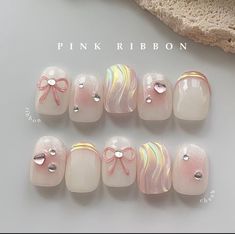 Push Stick, Minimal Nails Art, Art Deco Nails, Asian Nails, Hello Nails, Hippie Nails, Bow Charm, Summer Toe Nails, Gel Nails Diy