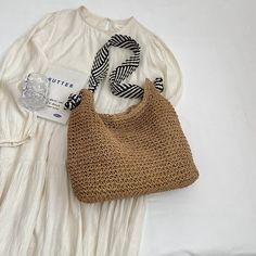 45486855717085 Woven Beach Bags, Korean Fashion Summer, Straw Tote Bag, Travel Handbags, Straw Tote, Fashion Summer, Beach Bag, Tote Bags, Shoulder Bags