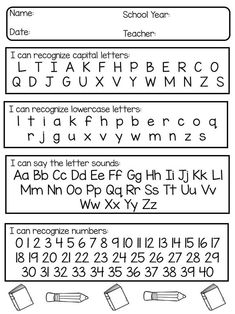 the printable worksheet for handwriting and numbers, with different letters on it