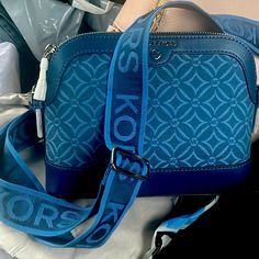 Michael Kors , 32f2st9c7j , Lg Dome Xbody , Hri Blu Mlti . $198.00 Bnwt (Brand New With Tags) - Nbw (Never Been Worn) ! Perfect Condition Just Not My Color Blue Luxury Bag With Adjustable Strap, Blue Crossbody Bag With Dust Bag Included, Designer Blue Crossbody Bags, Designer Blue Bag With Zipper Closure, Designer Blue Bags With Zipper Closure, Designer Blue Shoulder Bag With Zipper Closure, Luxury Blue Bag With Zipper Closure, Blue Bags With Zipper Closure For Errands, My Color