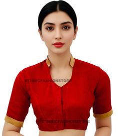 Designer Maroon Collared Neck Tafetta Silk Ready made Saree Blouse # Collared Neck / Back Fully Closed Blouse # Party Wear Blouse # Front Open Blouse # Not Padded / Hook & eye Closure # Size - Bust -30 to Bust 54. All Sizes are available # Colors - Many Colors are available in this item # Customization - We can do any customization as per customer requirement. # Quantity - 1 Blouse --------------------------------------------------------------------- Postage & Shipping - Order will be processed Saree Blouse With Collar Design, Collar Neck Blouses For Sarees, Close Blouse Designs, Color Neck Blouse Designs, Blouse Close Neck Designs, Half Saree Blouse Neck Designs, Collared Blouses For Sarees, Half Collar Blouse Designs For Saree, Blouse Collar Design