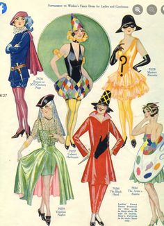 vintage fashions from the 1950's including dresses and hats