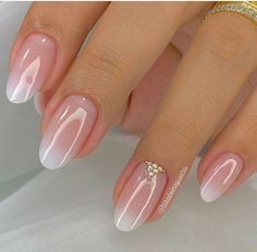 Pink Ombre Nails, French Manicure Nails, Fancy Nails Designs, Work Nails, Ombre Nail Designs, Pretty Nail Art