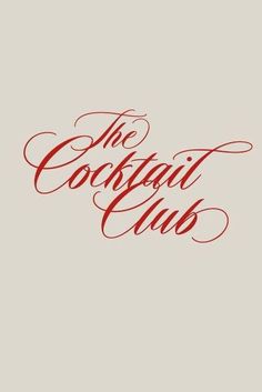 the cocktail club logo on a gray background