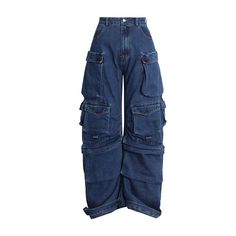 Style: Street Fit: Loose Fabric: Denim Pattern: Solid Element: Non Rise: Low Rise Product Type: Wide Leg Pant Length: Full Main Composition: Cotton Street Fits, Denim Decor, Y2k Pants, High Street Fashion, Jeans Cargo, Denim Patterns, Urban Street Style, Loose Jeans, 가을 패션