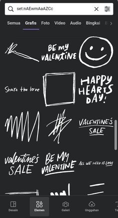 an iphone screen with various handwritten text on it and the message happy valentine's day