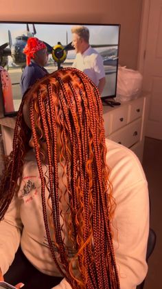 Ginger Goddess Braids Black Women, Knotless Box Braids Medium Ginger, Knotless Braids With Ginger Color, Small Knotless Box Braids Ginger, Orange Braids Black Women, Long Ginger Knotless Braids, Summer Braids For Black Women Color, Cooper Braids Black Women, Copper Red Hair Color Black Women Braids