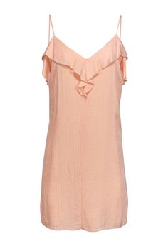 Current Boutique-Rag & Bone - Peach Sleeveless Strappy Dress Sz 2 Feminine Sleeveless Slip Dress For Summer, Spring Peach Dress With Spaghetti Straps, Sleeveless Apricot Dress For Summer, Peach Sleeveless Sundress For Brunch, Chic Apricot Dress For Summer, Spring Sleeveless Slip Dress With Ruffles, Summer Flowy Apricot Dress, Summer Apricot Dress With Ruffles, Flowy Apricot Summer Dress