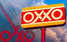 an oxo sign is shown against a cloudy sky