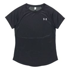 Women's Under Armour Running Sports Short Sleeve T-shirt Black 1326462-001 (Women's) Under Armour Running, Running Sports, Stylish Sneakers, Sport Running, Sport Shorts, Black Shirt, Under Armour, Running, Sports