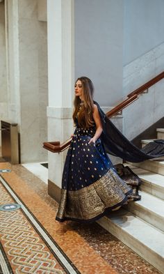 Blue Indian Outfit, Gown Lehenga, Blouse Lehenga, Traditional Indian Dress, Accessories To Make