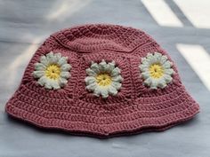 Handmade Crochet Granny Square flower Bucket Hat . This super cute crochet bucket hat is perfect for spring,summer,autumn,winter. It is use sustainable,eco-friendly yarn. it will be the Christmas gift,Wedding and Birthday gift for All Year. We accept custom made different color and pattern. Please feel free to contact us if you have any questions. have a blessed day Spring Beach Crochet Hat With Flower Shape, Pink Crochet Sun Hat For Spring, Spring Handmade Cotton Crochet Hat, Spring Handmade Crochet Cotton Hat, Spring Hand Knitted Cotton Crochet Hat, Spring Hand-knitted Crochet Cotton Hat, Cute Flower Hat For Beach, Cute Spring Crochet Hat For Vacation, Pink Flower-shaped Handmade Hats