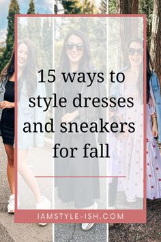 Master the perfect blend of comfort and style with these dress and sneakers outfit casual ideas! Explore dresses to wear with sneakers that are both trendy and practical for your fall outings. Save this pin or click to find more stylish white sneakers with dress outfit inspirations! Causal Fall Outfits, Sneaker Outfit Fall