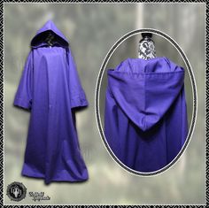 Hooded Ritual Robes Cotton fabric Wicca witch druid monk | Etsy Ritual Robes, Robes Cotton, Pagan Rituals, Cord Ties, Hooded Robe, Sewing Project, Wide Sleeves, Cool Fabric, Adult Costumes