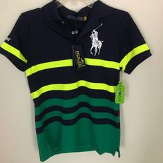 This Is The Official 2023 Us Open Ball Shirt For The Us Open By Ralph Lauren Navy Polo Collar Top For Spring, Green Polo Collar Top For Work, Green Polo Collar Workwear Tops, Navy Fitted Polo Shirt For Spring, Blue Polo Collar Shirt For Work, Blue Polo Collar Workwear Shirt, Blue Collared Polo Shirt For Spring, Fitted Blue Polo Shirt For Spring, Fitted Green Polo Shirt For Spring